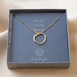 Carly Rowena Personalised Gold Sterling Silver Large Organic Shape Hoop Necklace in Packaging