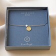 Carly Rowena Personalised Gold Sterling Silver Opalite Bead Chain Bracelet in Packaging