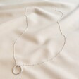 Carly Rowena Sterling Silver Large Organic Shape Hoop Necklace