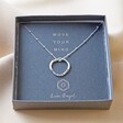 Carly Rowena Personalised Sterling Silver Large Organic Shape Hoop Necklace in Packaging