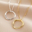 Carly Rowena Sterling Silver Large Organic Shape Hoop Necklaces