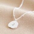 Lisa Angel Ladies' Carly Rowena Personalised Sterling Silver Organic Shape Disc Necklace