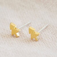 Gold Christmas Tree Stud Earrings