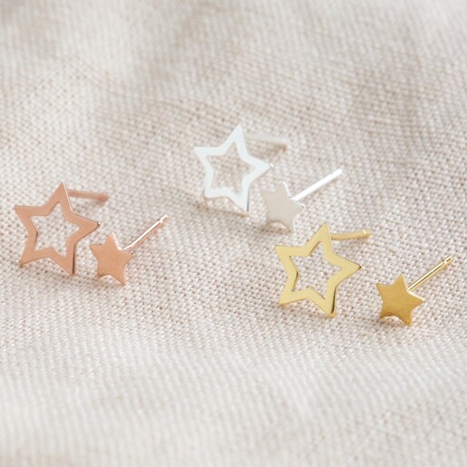 Lisa Angel Mismatched Star Stud Earrings