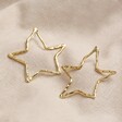 Lisa Angel Ladies' Large Organic Finish Star Earrings in Gold