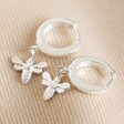 Lisa Angel Delicate Tiny Bee Huggie Hoop Earrings in Silver