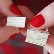 Lisa Angel Ladies' Personalised Envelope Locket Necklace with Hidden Charm