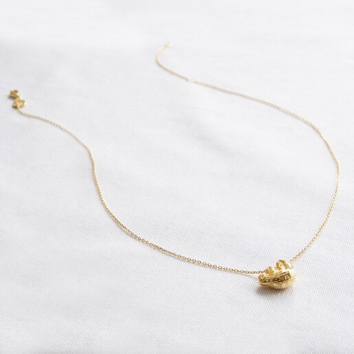 Sloth Pendant Necklace in Gold