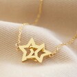 Lisa Angel Ladies' Interlocking Stars Pendant Necklace in Gold