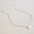 Antique Padlock Necklace in Silver