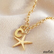 Lisa Angel Gold Starfish Charm Necklace