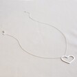 Large Outline Heart Necklace in Silver