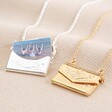 Lisa Angel Personalised Envelope Locket Necklace with Hidden Photo Charm
