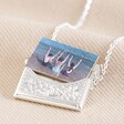 Lisa Angel Ladies' Silver Personalised Envelope Locket Necklace with Hidden Photo Charm