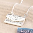 Lisa Angel Silver Personalised Envelope Locket Necklace with Hidden Photo Charm