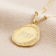 Personalised Organic Shape Wax Seal Necklace in Gold