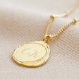 Personalised Organic Shape Wax Seal Necklace in Gold
