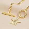 Teen's Personalised Constellation T-Bar and Toggle Choker Necklace in Gold
