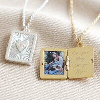 Personalised Vintage Style Book Locket Necklace