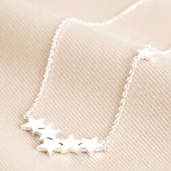 Star Cluster Pendant Necklace in Silver