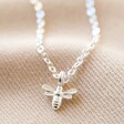 Lisa Angel Tiny Bee Charm Choker Necklace in Silver