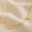 Lisa Angel Tiny Bee Charms Necklace in Gold