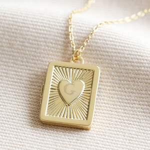 Vintage Style Book Locket Necklace in Gold