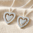 Lisa Angel Ladies' Personalised Spinning Heart Pendant Necklace in Silver