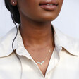 Star Cluster Pendant Necklace in Gold on Model