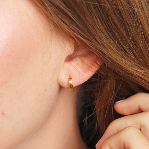 Christmas Gift Solid Gold Ear Huggies Jewellery Earrings Hoop Earrings Dainty Earrings For Women 14K Gold Huggie Earrings Simple Huggie Hoop Earrings Best Gifts For Her 