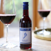 Small Bottle of Barefoot Merlot Wine