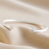 Lisa Angel Ladies' Adjustable Silver Hug Hands Bangle