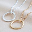 Lisa Angel Organic Style Hoop Necklaces in Gold and Silver