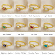 Lisa Angel Special Gold Sterling Silver Gemstone Ring