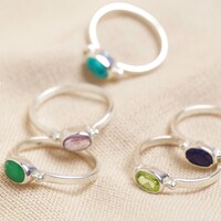 Sterling Silver Gemstone Ring