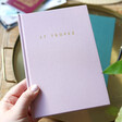 Lisa Angel Pink Personalised Fabric Travel Journal