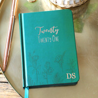 Personalised Green 2021 Diary