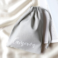 Personalised Name Small Cotton Face Mask Bag