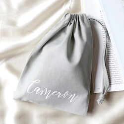 Personalised Name Small Cotton Face Mask Bag