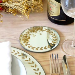 Glass Laurel Leaf Coaster