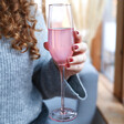 Lisa Angel Gold Rimmed Pink Champagne Glass