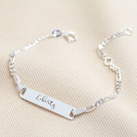 Children's Personalised Sterling Silver Identity Bracelet