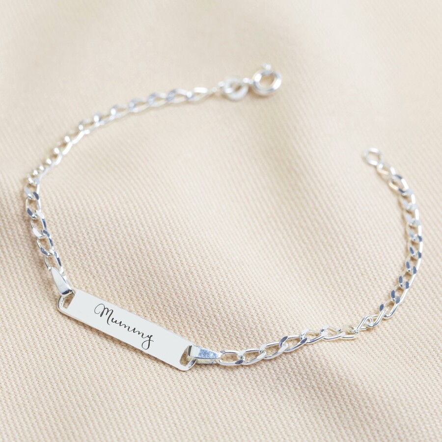 Personalised Sterling Silver Identity Bracelet | Lisa Angel