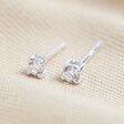 Lisa Angel Ladies' Sterling Silver Crystal Stud Earrings