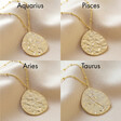 Lisa Angel Gold Sterling Silver Hammered Zodiac Constellation Necklace