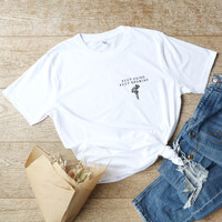 Embroidered 'Keep Going Keep Growing' T-Shirt in White