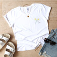 Lisa Angel Cute Personalised Embroidered Colourful Birth Flower T-Shirt