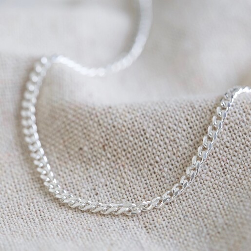 Lisa Angel Men's Sterling Silver Curb Chain Necklace