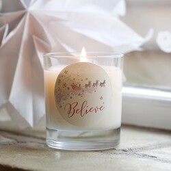 Festive 'Believe' Scented Candle