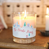 Personalised Christmas Scene Scented Candle